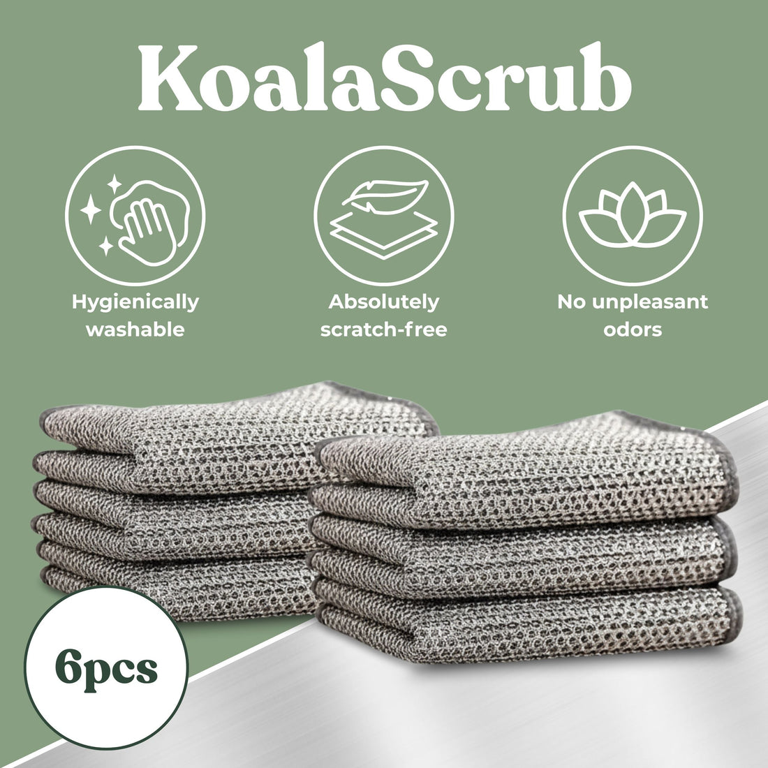 Scrub β Hygienic Steel Mesh for Tough, Scratch-Free Cleaning (20x20cm)