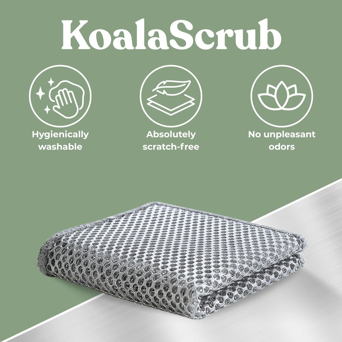 Scrub Single β Hygienic Mesh for Tough, Scratch-Free Cleaning (20x20cm)