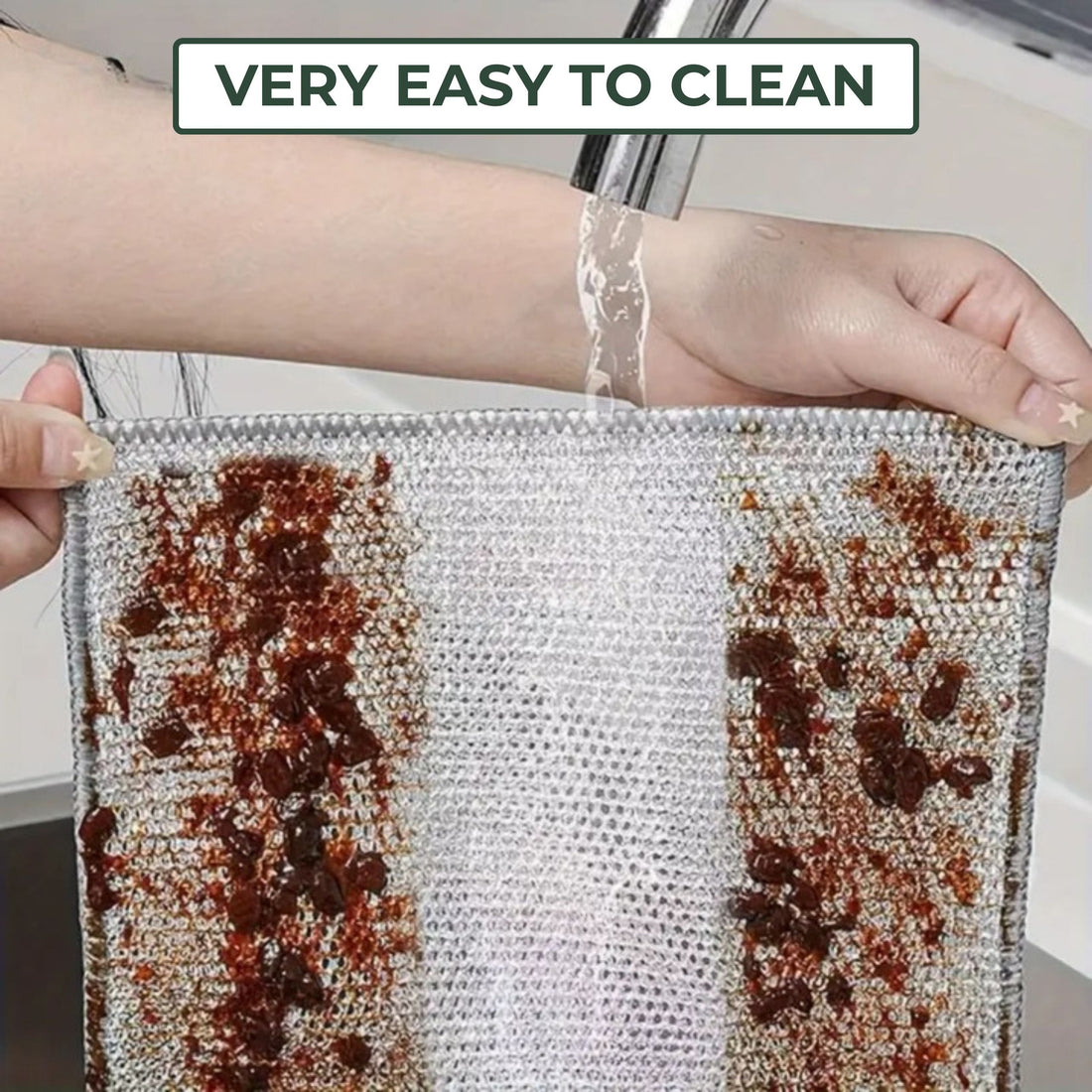 Scrub – Hygienic Steel Mesh for Tough, Scratch-Free Cleaning (20x20cm)